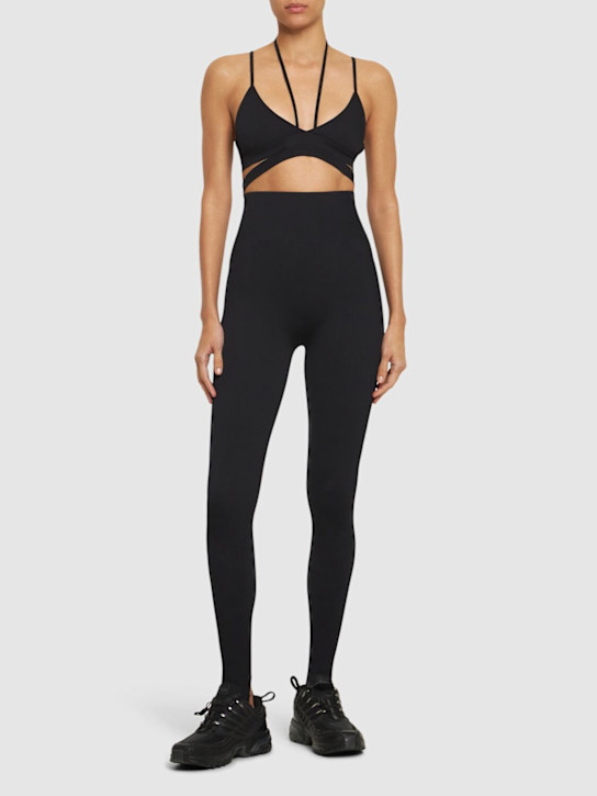 Ribbed jersey leggings w/ stirrups - Thumbnail 2