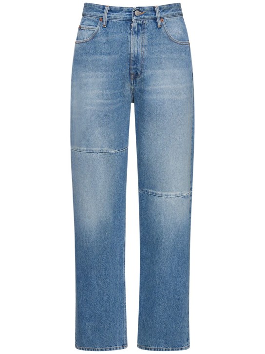MM6 Maison Margiela: Jeans aus Baumwolldenim - Hellblau - men_0 | Luisa Via Roma