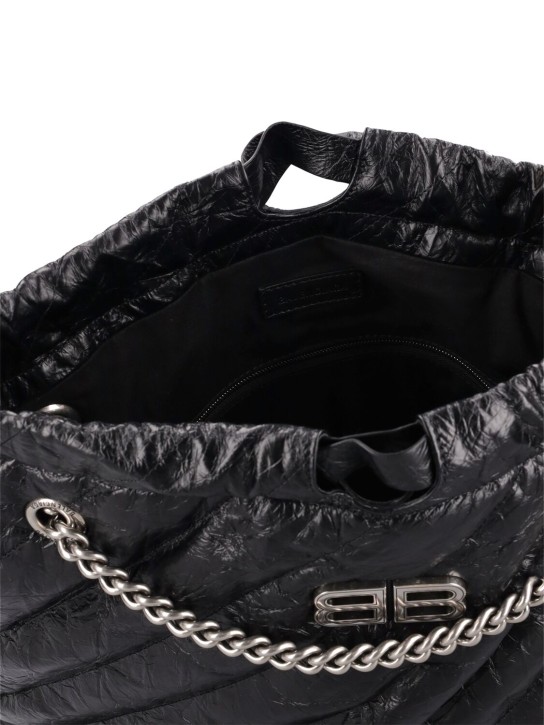 Balenciaga: Medium Tote Crush キルテッドレザーバッグ - ブラック - women_5 | Luisa Via Roma