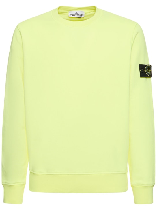 Stone Island: Sweatshirt aus Baumwolle - Fluorescent - men_0 | Luisa Via Roma
