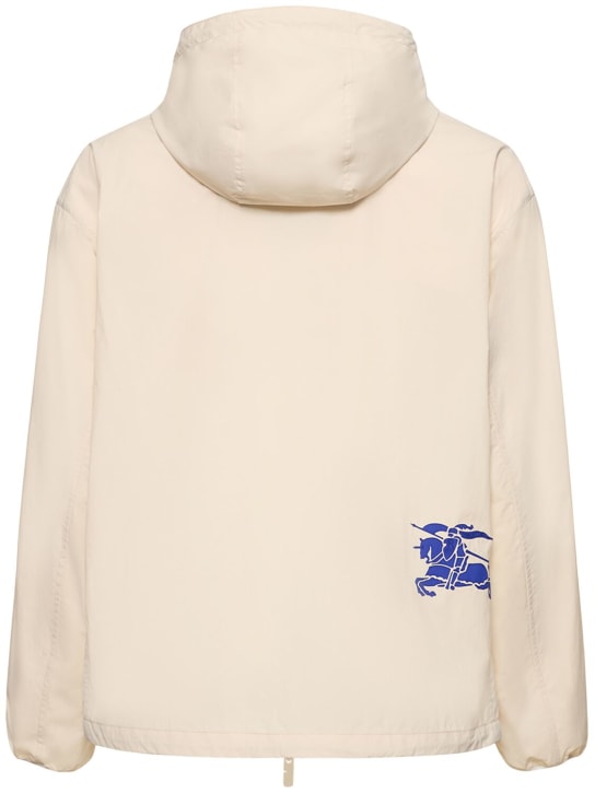 Burberry: Hooded tech zip jacket - Soap - men_4 | Luisa Via Roma