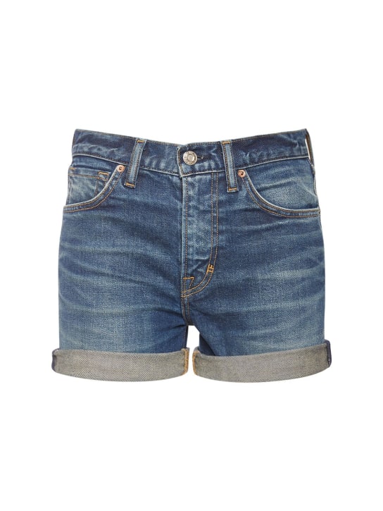Tom Ford: Denim-Shorts - Blau - women_0 | Luisa Via Roma