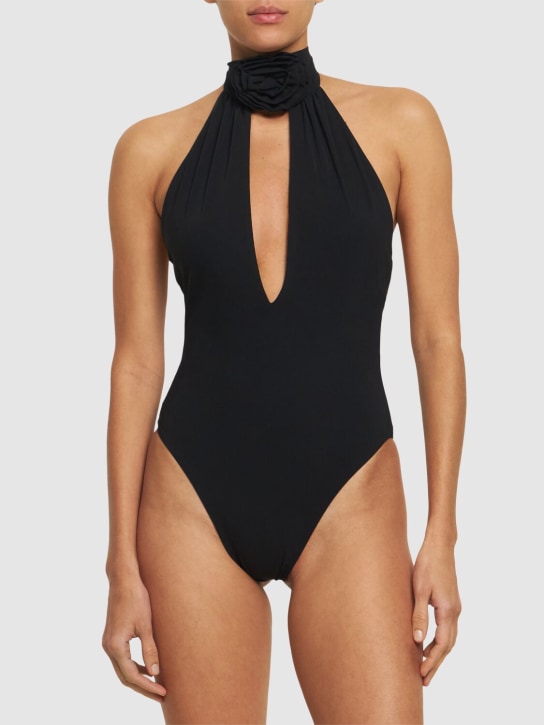 Magda Butrym: Jersey one piece swimsuit - Siyah - women_1 | Luisa Via Roma