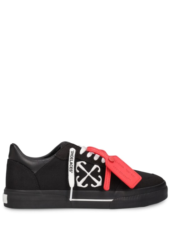 Off-White: 20mm New Low Vulcanized canvas sneakers - Siyah - women_0 | Luisa Via Roma