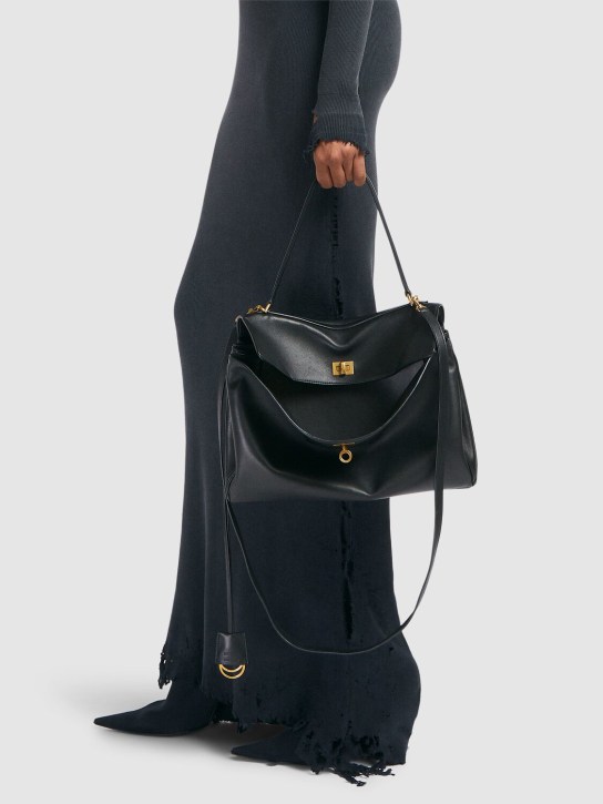Balenciaga: Medium Rodeo leather shoulder bag - women_1 | Luisa Via Roma