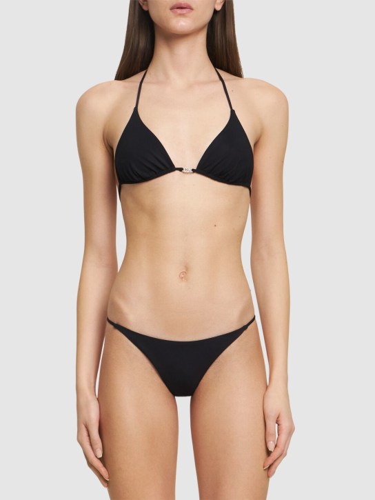 Dsquared2: Slip bikini in lycra - Nero - women_1 | Luisa Via Roma