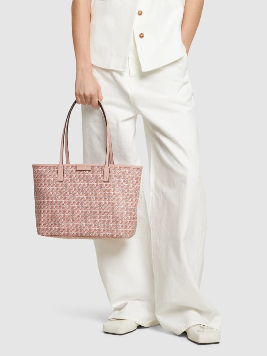 Tory Burch: Small coated cotton zip tote bag - women_1 | Luisa Via Roma