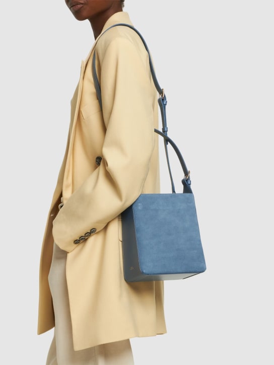 A.P.C.: Small Virginie leather shoulder bag - Ocean Blue - women_1 | Luisa Via Roma