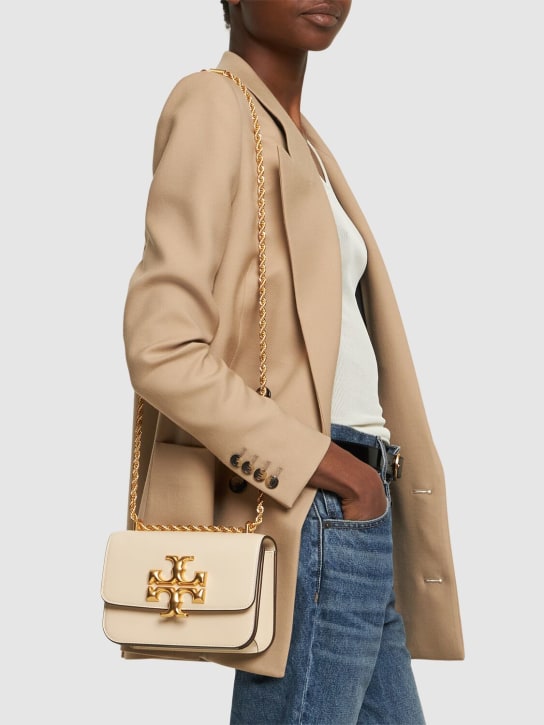 Tory Burch: Petit sac porté épaule en cuir Eleanor - New Ivory - women_1 | Luisa Via Roma