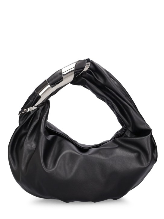 Diesel: Small Grab-D hobo shoulder bag - Black - women_0 | Luisa Via Roma
