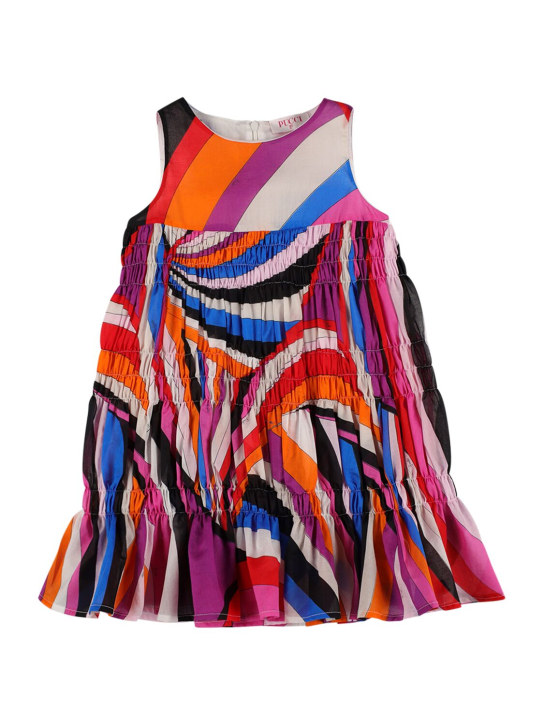 Pucci: Printed cotton muslin midi dress - Fuşya - kids-girls_0 | Luisa Via Roma