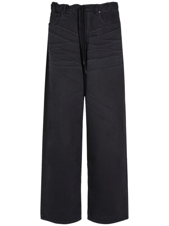 Balenciaga: Jean baggy oversize en denim de coton - Light Black - men_0 | Luisa Via Roma