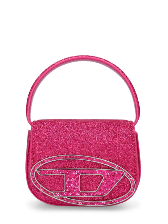 Diesel: Handtasche aus Leder „XS 1DR“ - Fuchsia Glitter - women_0 | Luisa Via Roma