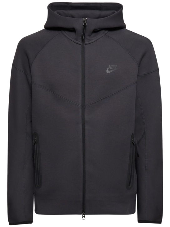 Nike: Sweat zippé en Tech Fleece à capuche Windrunner - Anthracite/Black - men_0 | Luisa Via Roma