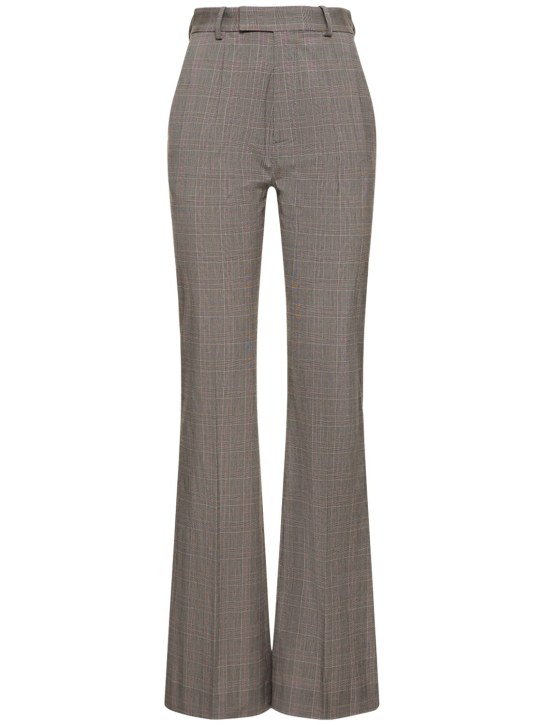 Vivienne Westwood: Ray Prince of Wales flared pants - Grey - women_0 | Luisa Via Roma