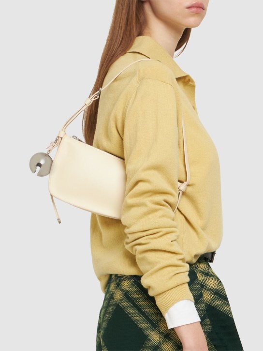 Burberry: Mini Shield Sling leather shoulder bag - Pearl - women_1 | Luisa Via Roma