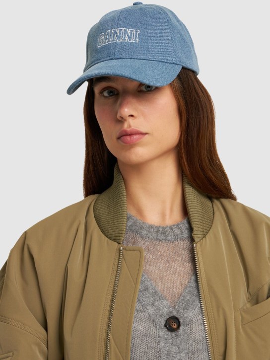 GANNI: Denim baseball cap - women_1 | Luisa Via Roma
