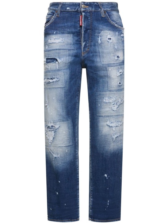 Dsquared2: Jeans acampanados de denim - Azul - women_0 | Luisa Via Roma