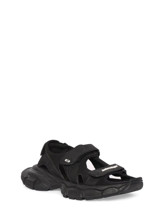 Balenciaga: 5厘米3XL橡胶凉鞋 - 黑色 - men_1 | Luisa Via Roma