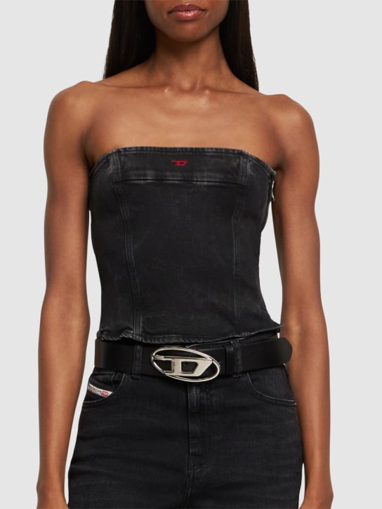 Diesel: 4cm 1DR Leather belt - women_1 | Luisa Via Roma