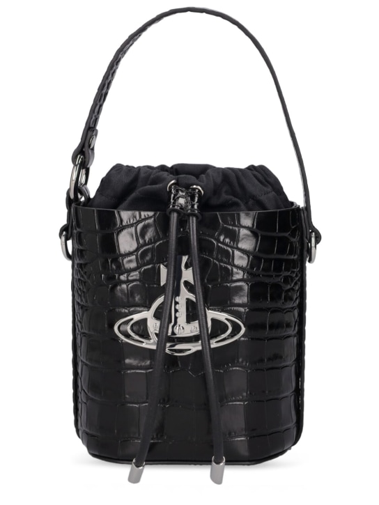 Vivienne Westwood: Daisy croc embossed bucket bag - women_0 | Luisa Via Roma