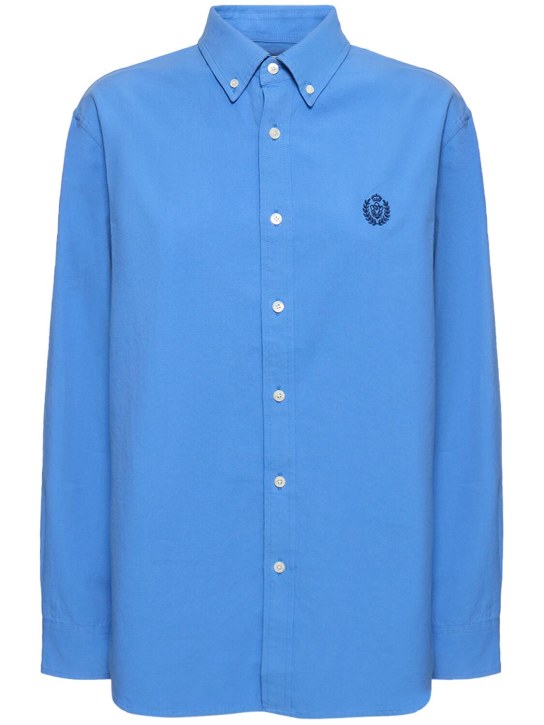 Dunst: Classic cotton boyfriend shirt - Blue - women_0 | Luisa Via Roma