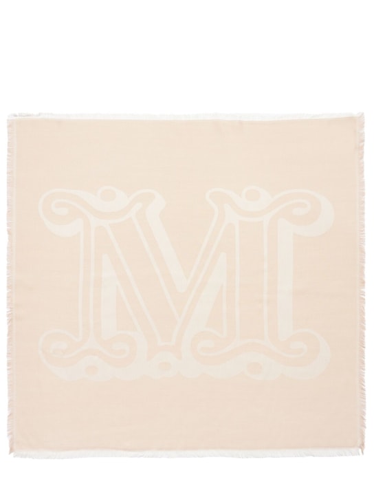 Max Mara: Doroty maxi monogram jacquard silk scarf - Cacha - women_0 | Luisa Via Roma