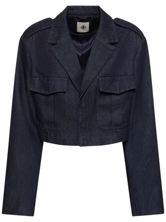 The Garment: Eclipse short cotton jacket - Blue - women_0 | Luisa Via Roma