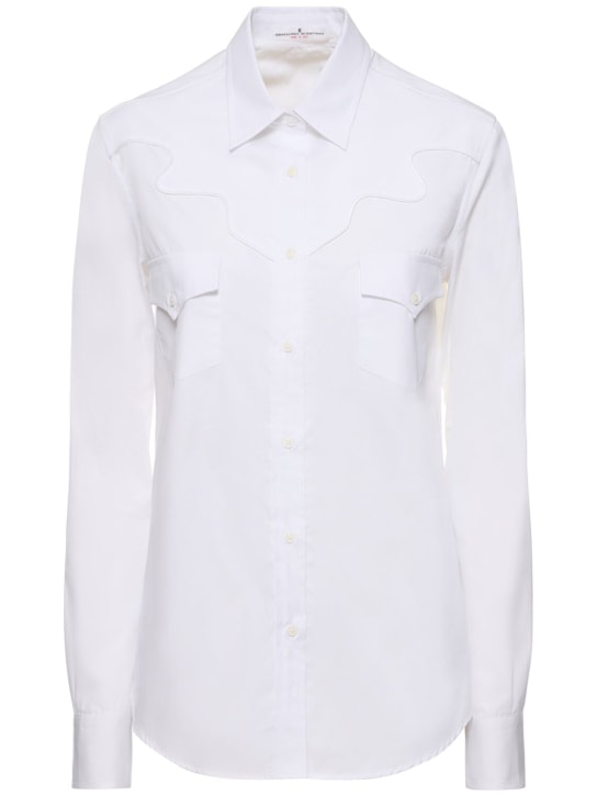 Ermanno Scervino: Besticktes Hemd mit Brusttasche - Weiß - women_0 | Luisa Via Roma
