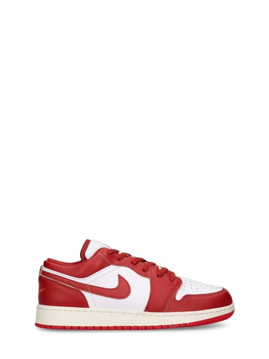 Nike: Air Jordan 1 Low sneakers - White/Dune Red - kids-boys_0 | Luisa Via Roma