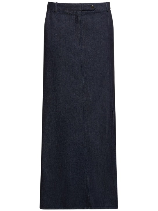 The Garment: Jupe midi en coton Eclipse Strap - Bleu - women_0 | Luisa Via Roma