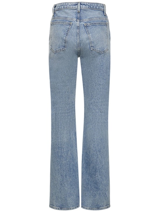 Khaite: Danielle high rise straight jeans - Blue - women_4 | Luisa Via Roma
