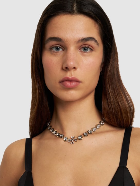 Tory Burch: Crystal necklace - Black - women_1 | Luisa Via Roma