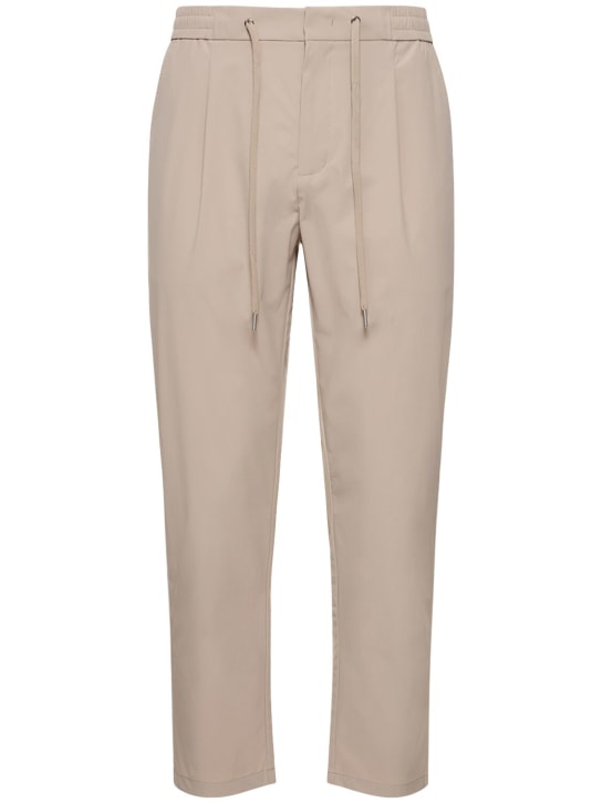 Alphatauri: Pantalones con cordón ajustable - Beige/Sand - men_0 | Luisa Via Roma
