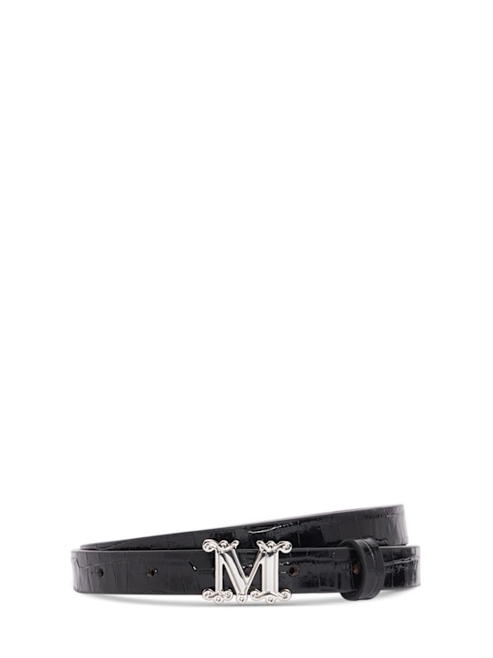 Max Mara: 15mm Mgraziata embossed belt - women_0 | Luisa Via Roma