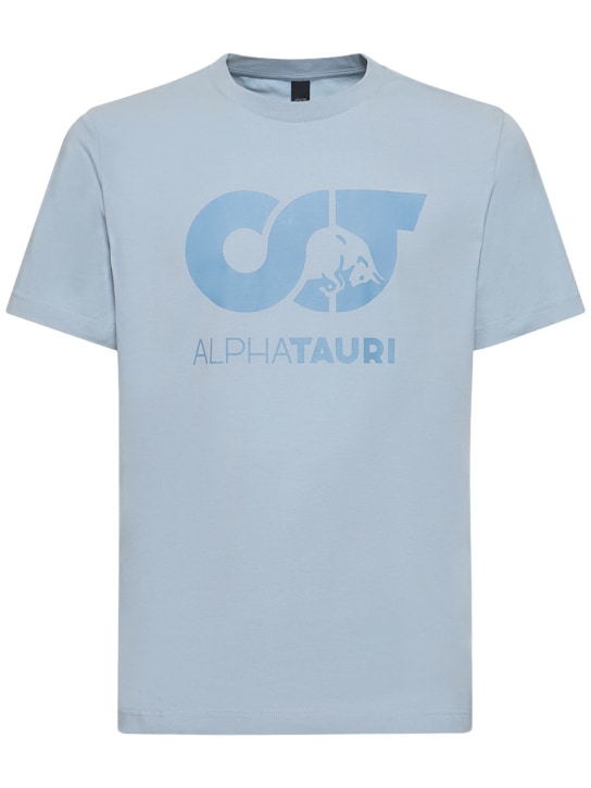 Alphatauri: Jero 프린티드 티셔츠 - Stone Blue - men_0 | Luisa Via Roma