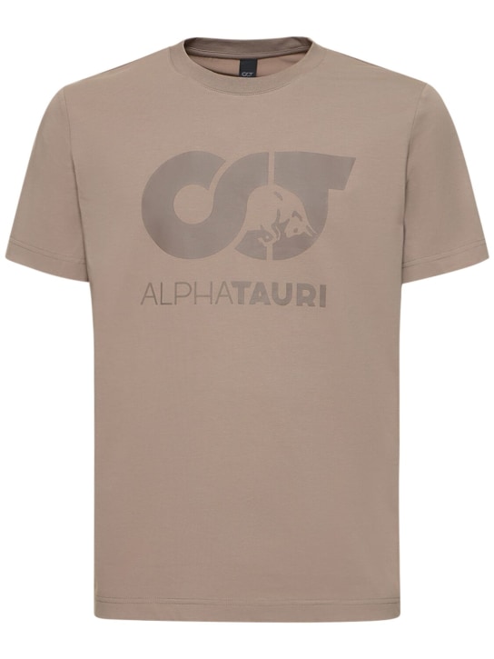 Alphatauri: T-Shirt mit Print „Jero“ - Schlamm - men_0 | Luisa Via Roma