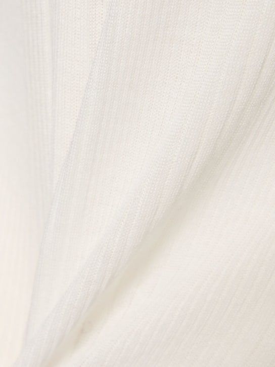 Khaite: Janelle cotton blend bodysuit - Beyaz - women_1 | Luisa Via Roma