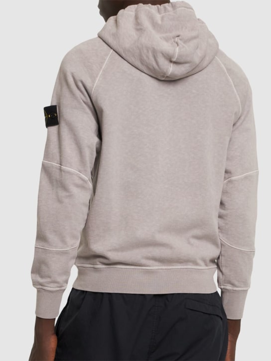 Stone Island: Hoodie aus Fleece mit Zipper - men_2 | Luisa Via Roma