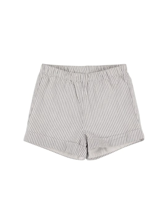 Bonpoint: Shorts de algodón seersucker - Multicolor - kids-boys_0 | Luisa Via Roma