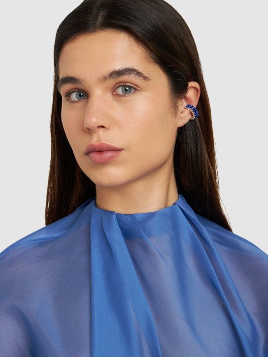Magda Butrym: 水晶耳夹2个套装 - 蓝色 - women_1 | Luisa Via Roma