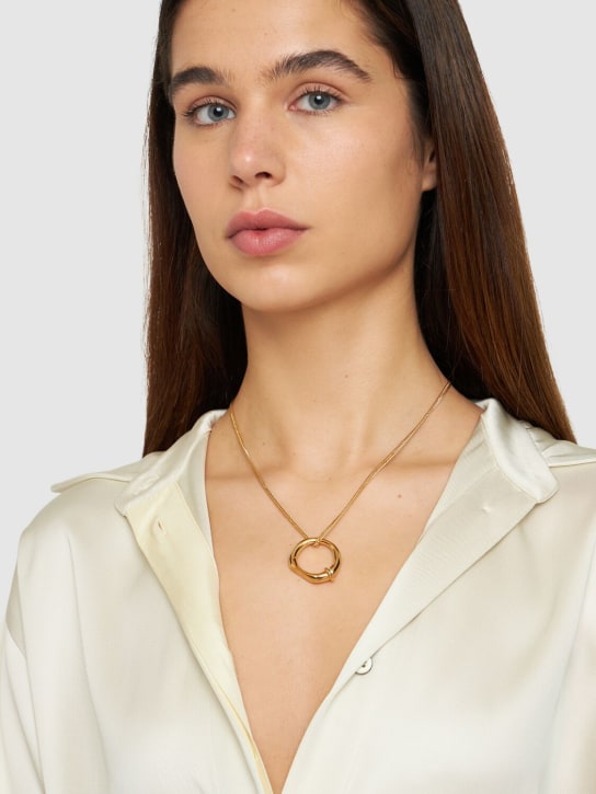 Jil Sander: BW9 2 charm collar necklace - Gold - women_1 | Luisa Via Roma