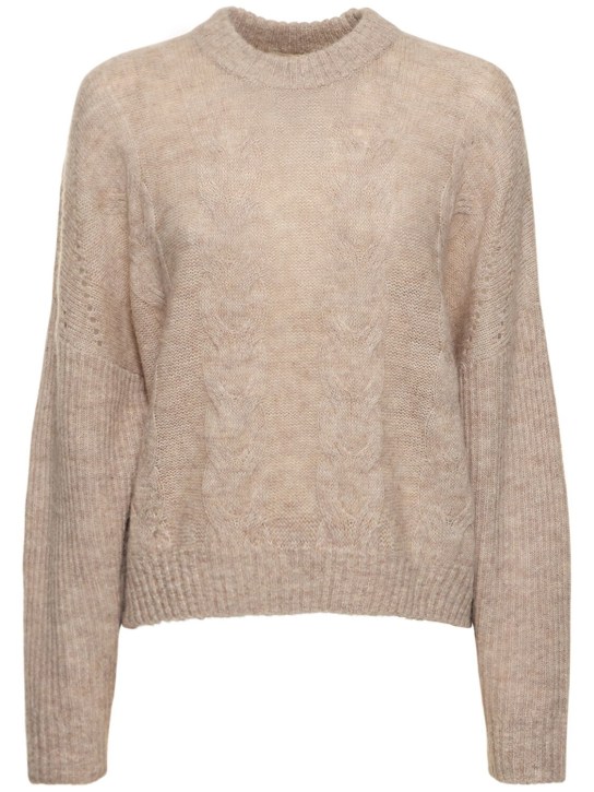 The Garment: Verbier boxy alpaca blend knit sweater - Bej - women_0 | Luisa Via Roma