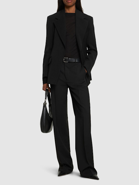 Rick Owens: Dietrich light wool straight pants - women_1 | Luisa Via Roma