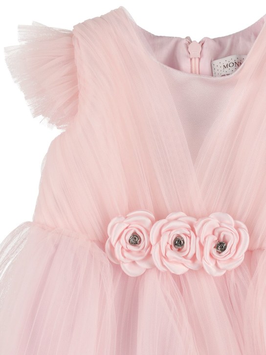 Monnalisa: Robe de soirée en tulle plissé - Rose - kids-girls_1 | Luisa Via Roma