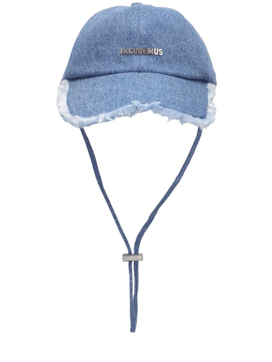 Jacquemus: La Casquette Artichaut棉质帽子 - 蓝色 - men_0 | Luisa Via Roma