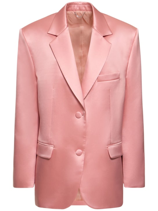 Magda Butrym: Silk satin single breasted blazer - Pink - women_0 | Luisa Via Roma