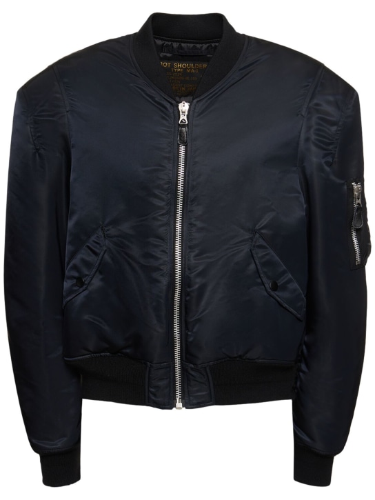 Doublet: Shoulder nylon bomber jacket - Siyah - men_0 | Luisa Via Roma