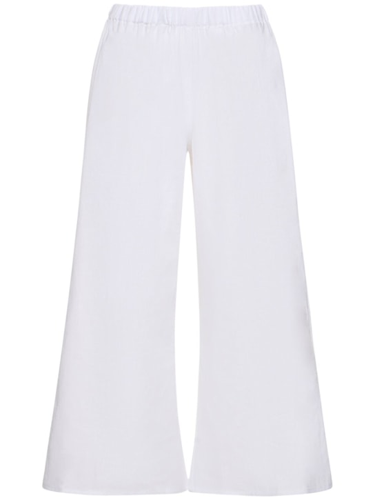 Reina Olga: Pantalones de lino - Blanco - women_0 | Luisa Via Roma