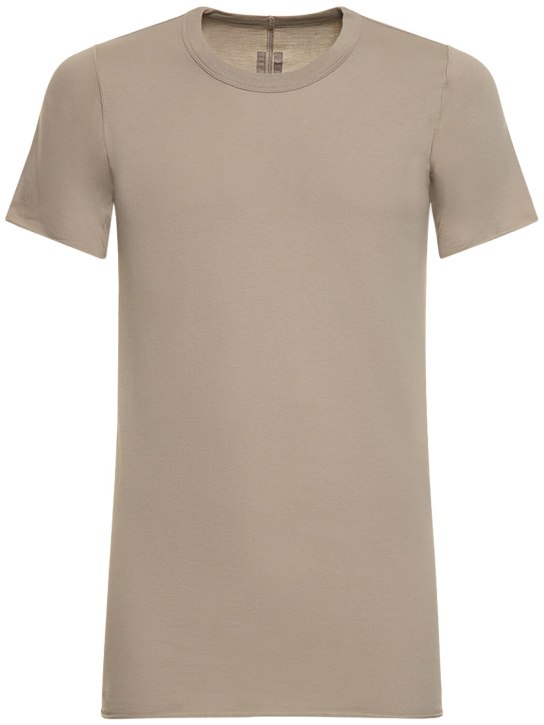 Rick Owens: Basic cotton t-shirt - İnci - men_0 | Luisa Via Roma